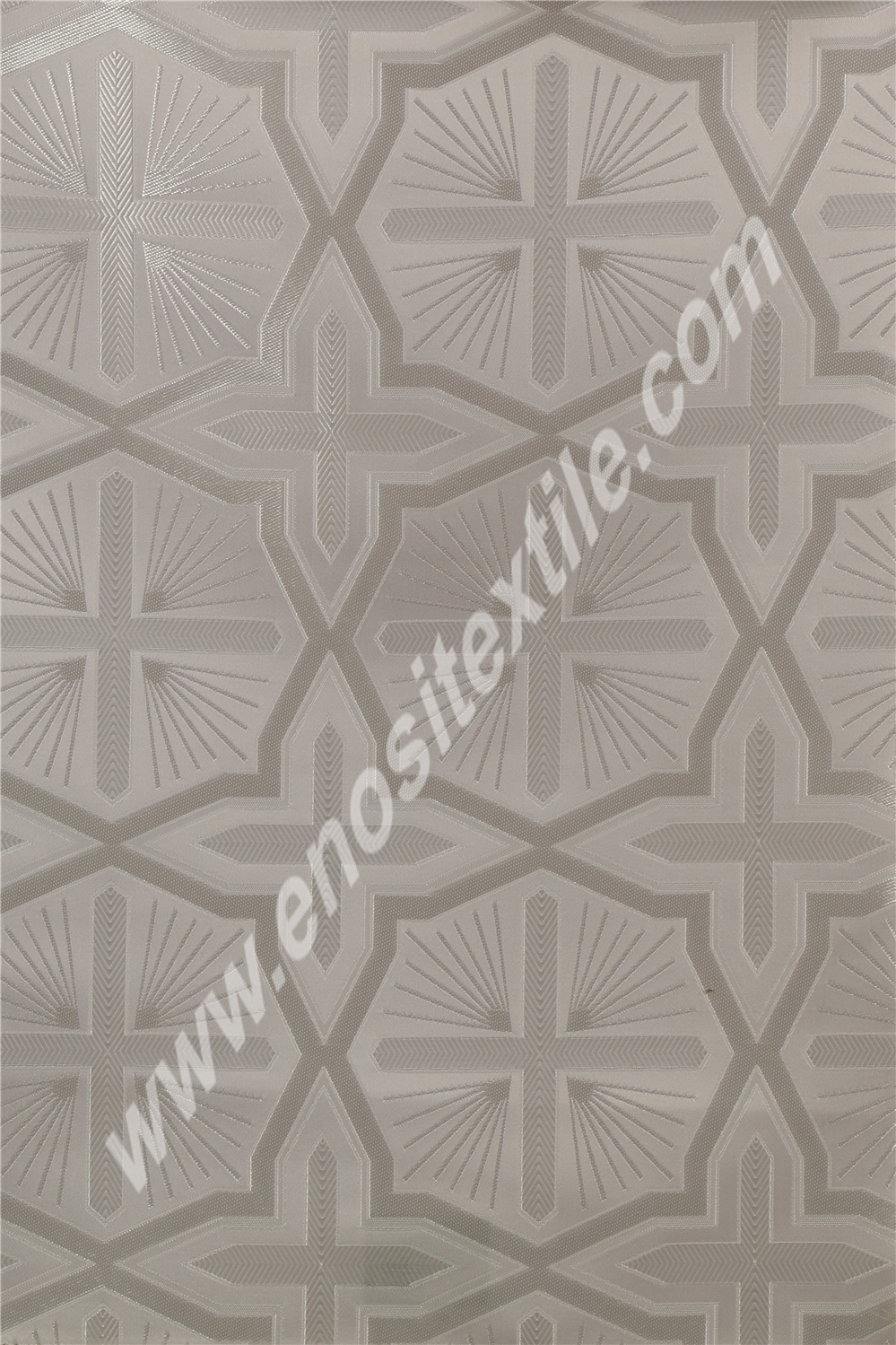 KL-006 White-Silver Brocade Fabrics